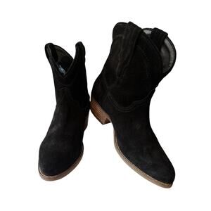 Dingo Tumbleweed Western Bootie Black Suede Womens 7.5 Cowboy Festival